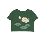 Lotus Current — Women's Crop Top - Olive Green