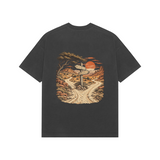 Desert Routes — Premium Oversized T-shirt in Black — model
