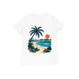 Coastal Pause — Women's Regular T-shirt - White