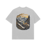 Valley Journey — Premium Oversized T-shirt in Light Grey — model