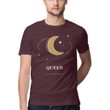 Orbit Queen — Regular Unisex T-shirt in Burgundy — model