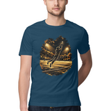Boundary Catch — Regular Unisex T-shirt in Navy — model