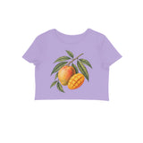 Mango Season — Women's Crop Top - Iris Lavender