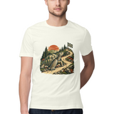 Scenic Circuit — Regular Unisex T-shirt in Ivory — model
