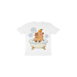 Capybara Bubble Club — Toddler T-shirt - White