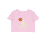 Sail Away — Women's Crop Top - Light Pink