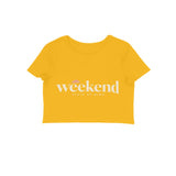 Weekend State — Women's Crop Top - Golden Yellow