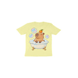 Capybara Bubble Club — Toddler T-shirt - Butter Yellow