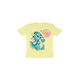 Bubble Dragon — Toddler T-shirt - Butter Yellow
