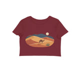 Desert Reverie — Women's Crop Top - Maroon