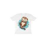 Otter Pebble Hug — Toddler T-shirt - White