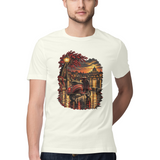 Monsoon Ride — Regular Unisex T-shirt in Ivory — model