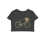 Market Bicycle — Women's Crop Top - Black