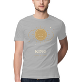 Orbit King — Regular Unisex T-shirt in Ash Grey — model