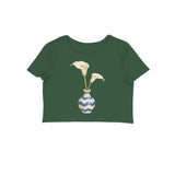 Ceramic Soul — Women's Crop Top - Olive Green