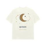 Orbit Queen — Premium Oversized T-shirt in Ivory — model