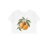 Mango Season — Women's Crop Top - White