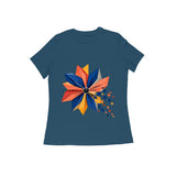 Pixel Petal — Women's Regular T-shirt - Navy Blue