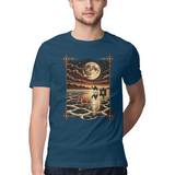 Rann Reflections — Regular Unisex T-shirt in Navy — model