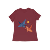 Paper Flight — Women's Regular T-shirt - Maroon