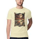Rann Reflections — Regular Unisex T-shirt in Sand — model