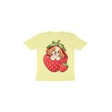 Strawberry Puppy — Toddler T-shirt - Butter Yellow