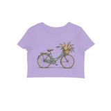 Market Bicycle — Women's Crop Top - Iris Lavender