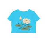 Lotus Current — Women's Crop Top - Sky Blue