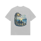 Evening Company — Premium Oversized T-shirt in Light Grey — model