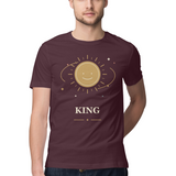 Orbit King — Regular Unisex T-shirt in Burgundy — model