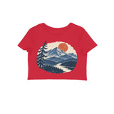 Mountain Air — Women's Crop Top - Red