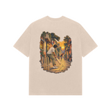 Gully Hour — Premium Oversized T-shirt in Beige — model