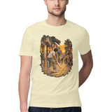 Gully Hour — Regular Unisex T-shirt in Sand — model