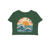 Sunset Passage — Women's Crop Top - Olive Green