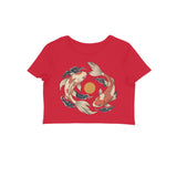 Koi Orbit — Women's Crop Top - Red