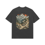 Himalayan Fork — Premium Oversized T-shirt in Black — model