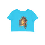 Rain Garden — Women's Crop Top - Sky Blue