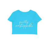 Quietly Unstoppable — Women's Crop Top - Sky Blue