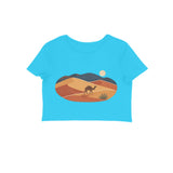 Desert Reverie — Women's Crop Top - Sky Blue