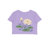 Lotus Current — Women's Crop Top - Iris Lavender