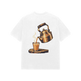 First Pour — Premium Oversized T-shirt in White — model