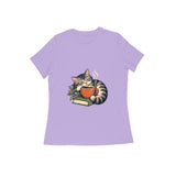 Cafe Cat — Women's Regular T-shirt - Iris Lavender