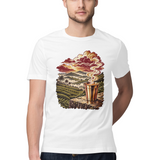 Tea Valley — Regular Unisex T-shirt in White — model