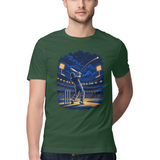 Under the Floodlights — Regular Unisex T-shirt in Forest Green — model