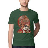 Festival Portrait — Regular Unisex T-shirt in Forest Green — model