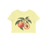 Peach Season — Women's Crop Top - Butter Yellow