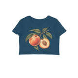 Peach Season — Women's Crop Top - Navy Blue