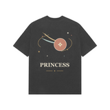 Orbit Princess — Premium Oversized T-shirt in Black — model