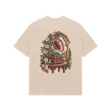 Veranda Melody — Premium Oversized T-shirt in Beige — model