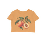 Peach Season — Women's Crop Top - Mustard Yellow